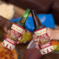 Sweden Christmas 4 in 1 Can Cooler Tumbler God Jul Nordic Julbock - Wonder Print Shop