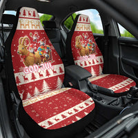 Sweden Christmas Car Seat Cover God Jul Nordic Julbock - Wonder Print Shop