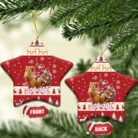 Sweden Christmas Ceramic Ornament God Jul Nordic Julbock - Wonder Print Shop