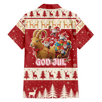 Sweden Christmas Hawaiian Shirt God Jul Nordic Julbock - Wonder Print Shop
