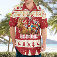 Sweden Christmas Hawaiian Shirt God Jul Nordic Julbock - Wonder Print Shop