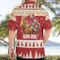 Sweden Christmas Hawaiian Shirt God Jul Nordic Julbock - Wonder Print Shop