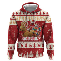 Sweden Christmas Hoodie God Jul Nordic Julbock - Wonder Print Shop