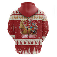 Sweden Christmas Hoodie God Jul Nordic Julbock - Wonder Print Shop