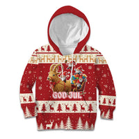 Sweden Christmas Kid Hoodie God Jul Nordic Julbock - Wonder Print Shop