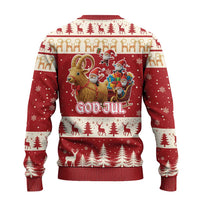 Sweden Christmas Ugly Christmas Sweater God Jul Nordic Julbock - Wonder Print Shop