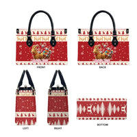 Sweden Christmas Leather Bag God Jul Nordic Julbock - Wonder Print Shop