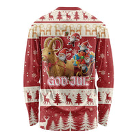 Sweden Christmas Long Sleeve Shirt God Jul Nordic Julbock - Wonder Print Shop