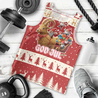 Sweden Christmas Men Tank Top God Jul Nordic Julbock - Wonder Print Shop