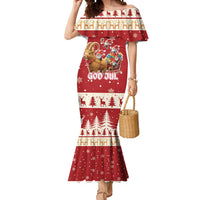 Sweden Christmas Mermaid Dress God Jul Nordic Julbock - Wonder Print Shop