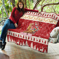 Sweden Christmas Quilt God Jul Nordic Julbock - Wonder Print Shop