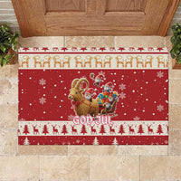 Sweden Christmas Rubber Doormat God Jul Nordic Julbock - Wonder Print Shop