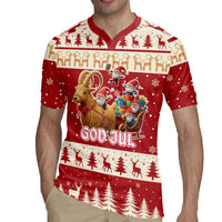 Sweden Christmas Rugby Jersey God Jul Nordic Julbock - Wonder Print Shop