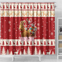 Sweden Christmas Shower Curtain God Jul Nordic Julbock - Wonder Print Shop