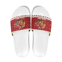 Sweden Christmas Slide Sandals God Jul Nordic Julbock - Wonder Print Shop