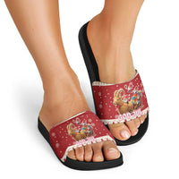 Sweden Christmas Slide Sandals God Jul Nordic Julbock - Wonder Print Shop