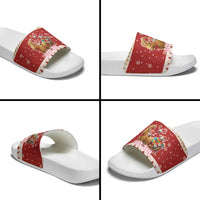 Sweden Christmas Slide Sandals God Jul Nordic Julbock - Wonder Print Shop