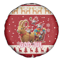 Sweden Christmas Spare Tire Cover God Jul Nordic Julbock - Wonder Print Shop