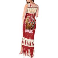 Sweden Christmas Tank Maxi Dress God Jul Nordic Julbock - Wonder Print Shop