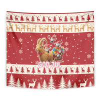 Sweden Christmas Tapestry God Jul Nordic Julbock - Wonder Print Shop