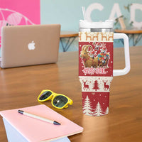 Sweden Christmas Tumbler With Handle God Jul Nordic Julbock - Wonder Print Shop