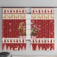 Sweden Christmas Window Curtain God Jul Nordic Julbock - Wonder Print Shop