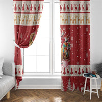 Sweden Christmas Window Curtain God Jul Nordic Julbock - Wonder Print Shop