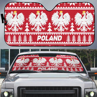 Poland Christmas Auto Sun Shade Emblem With Flag Style - Wonder Print Shop
