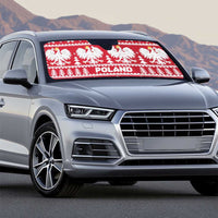 Poland Christmas Auto Sun Shade Emblem With Flag Style - Wonder Print Shop