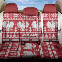 Poland Christmas Back Car Seat Cover Emblem With Flag Style - Wonder Print Shop