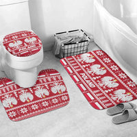 Poland Christmas Bathroom Set Emblem With Flag Style - Wonder Print Shop