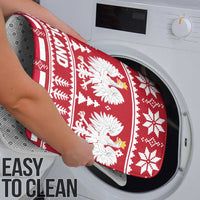 Poland Christmas Bathroom Set Emblem With Flag Style - Wonder Print Shop