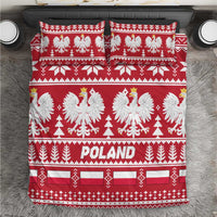Poland Christmas Bedding Set Emblem With Flag Style - Wonder Print Shop