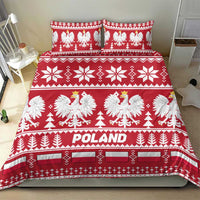 Poland Christmas Bedding Set Emblem With Flag Style - Wonder Print Shop