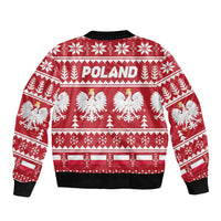 Poland Christmas Bomber Jacket Emblem With Flag Style - Wonder Print Shop