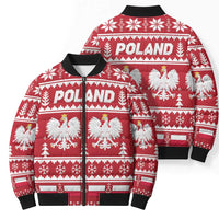 Poland Christmas Bomber Puffer Jacket Emblem With Flag Style - Wonder Print Shop