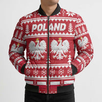 Poland Christmas Bomber Puffer Jacket Emblem With Flag Style - Wonder Print Shop