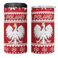 Poland Christmas 4 in 1 Can Cooler Tumbler Emblem With Flag Style - Wonder Print Shop