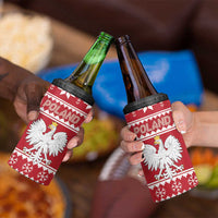 Poland Christmas 4 in 1 Can Cooler Tumbler Emblem With Flag Style - Wonder Print Shop
