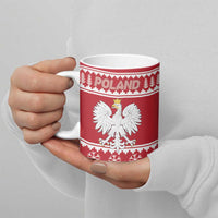 Poland Christmas Ceramic Mug Emblem With Flag Style - Wonder Print Shop