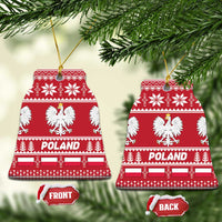 Poland Christmas Ceramic Ornament Emblem With Flag Style - Wonder Print Shop