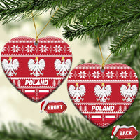 Poland Christmas Ceramic Ornament Emblem With Flag Style - Wonder Print Shop