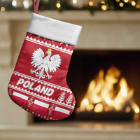 Poland Christmas Stocking Emblem With Flag Style - Wonder Print Shop