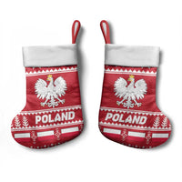 Poland Christmas Stocking Emblem With Flag Style - Wonder Print Shop