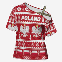 Poland Christmas Cross Shoulder Shirt Emblem With Flag Style - Wonder Print Shop