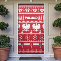 Poland Christmas Door Cover Emblem With Flag Style - Wonder Print Shop