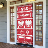 Poland Christmas Door Cover Emblem With Flag Style - Wonder Print Shop