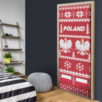 Poland Christmas Door Cover Emblem With Flag Style - Wonder Print Shop