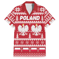 Poland Christmas Family Matching Off Shoulder Maxi Dress and Hawaiian Shirt Emblem With Flag Style - Wonder Print Shop
