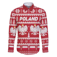 Poland Christmas Family Matching Short Sleeve Bodycon Dress and Hawaiian Shirt Emblem With Flag Style - Wonder Print Shop